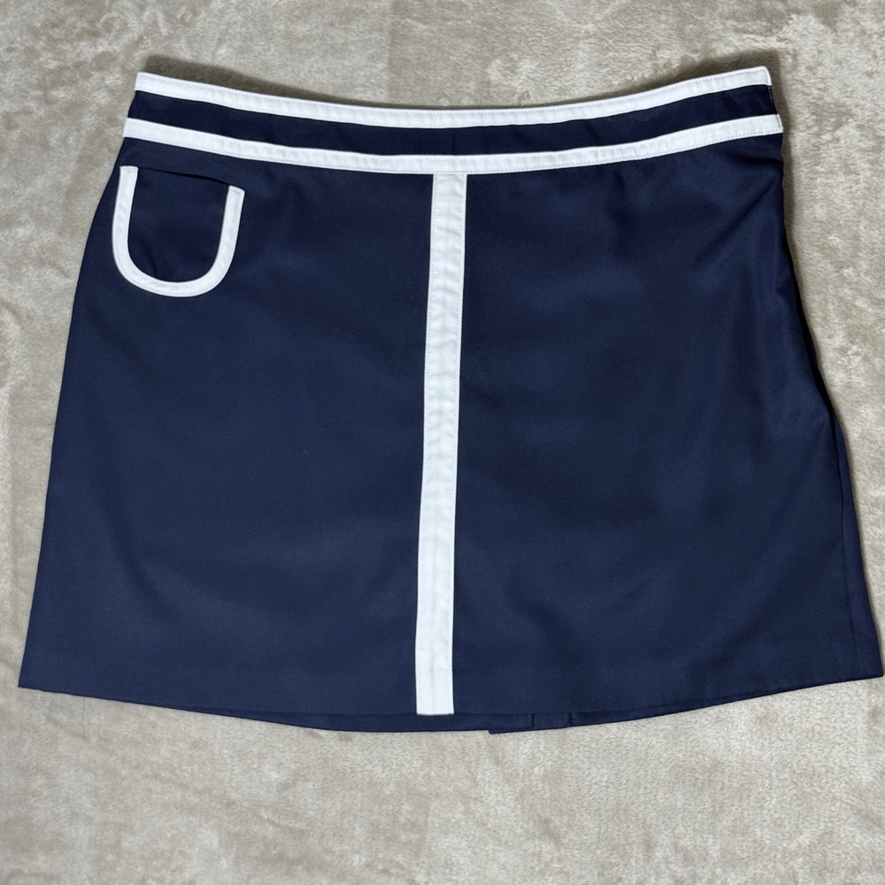 Izod Golf Womens Navy Blue White Trim Athletic Skirt Size 12 Style 9868